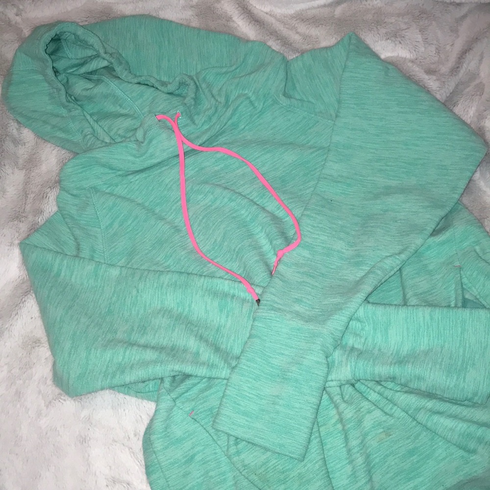 Green and Pink Sweatshirt.